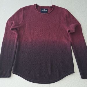 Hollister Burgundy and Black Ombre Sweater